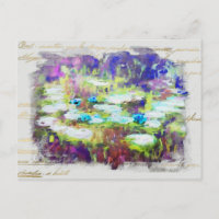 ** Lily Pads - Monet Pond Gold Handwriting AR23