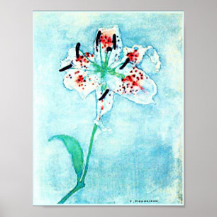 Lily, painting by Piet Mondrian Poster