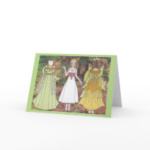 Lily Plays a Woodland Elf and Fairy Greeting Card