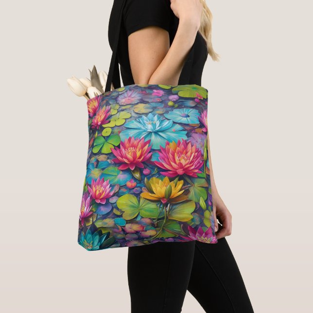 Lily pond tote bag (Close Up)