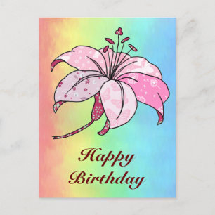 lily  postcard