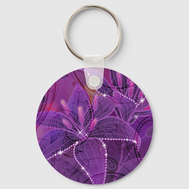 Lily Purple Dreams Key Ring (Front)