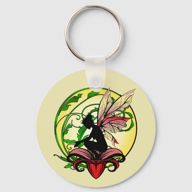 Lily Shadow Fairy Key Ring (Front)