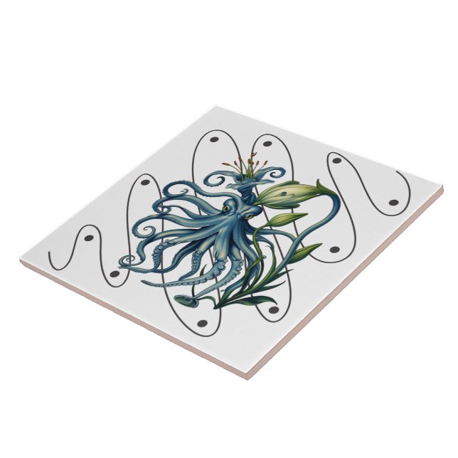 Lily Squid – Vintage Scientific Hybrid Tile (Side)