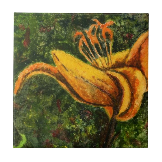 "Lily" Tiled Kitchen Garden Ceramic Tile (Front)