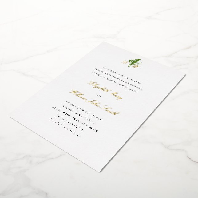 Lily Valley Crest Formal Traditional Wedding Gold (Rotated)