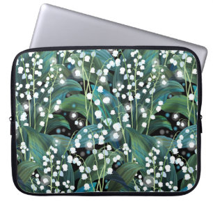 Lily Valley Seamless Pattern Background Laptop Sleeve