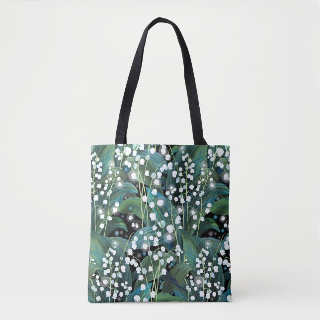 Lily Valley Seamless Pattern Background Tote Bag (Front)