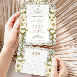 Lily Vintage Wedding All in One Invitation Mucha<br><div class="desc">Art Nouveau Vintage wedding invitations by Alphonse Mucha in a floral, romantic, and whimsical design. Victorian flourishes complement classic art deco fonts. Please enter your custom information, and you're done. If you wish to change the design further, simply click the blue "Customise It" button. Thank you so much for considering...</div>