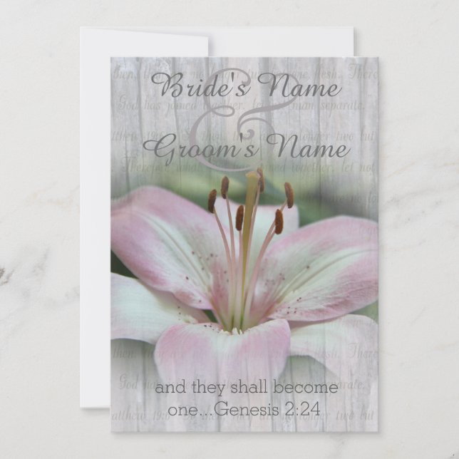 Lily Wedding Invite 2 (Front)