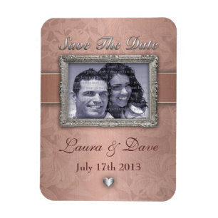 LILY Wedding stationary - Copper Magnet