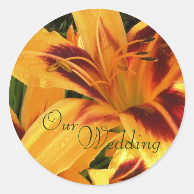 Lily Wedding Stickers (Front)