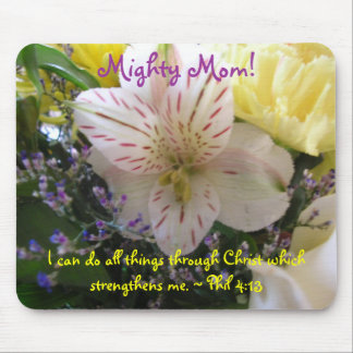 lily with lalas soft yellow, Mighty Mum!, I can... Mouse Mat
