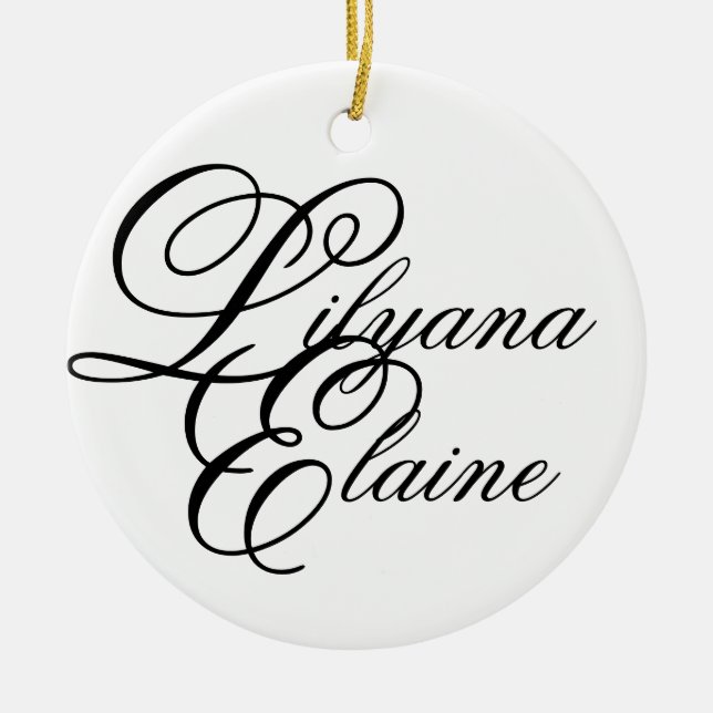 Lilyana Elaine Ceramic Tree Decoration (Front)