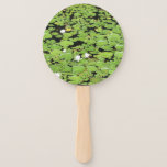 Lilypad Pond Hand Fan<br><div class="desc">Beautiful water lilies and lilypads make this fan perfect for a wedding or garden party</div>