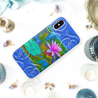 Lilypad Waterlily Lotus Blossom Blue Yoga Bliss