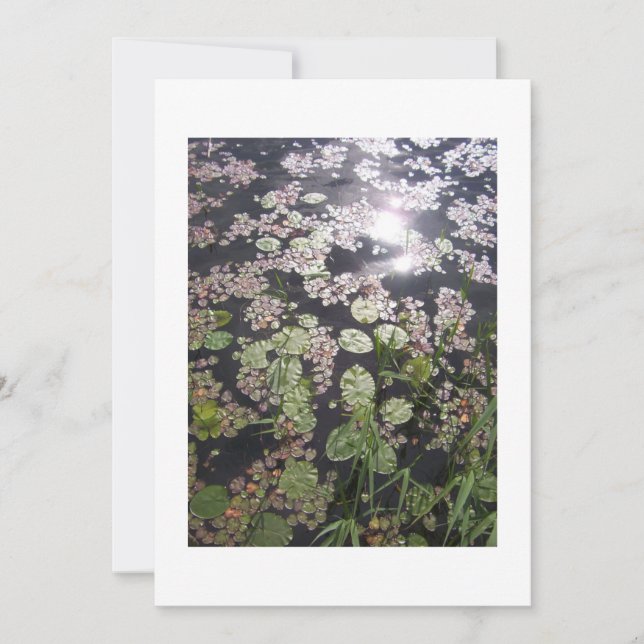 'Lilypads' All-purpose Invitation to Customise (Front)