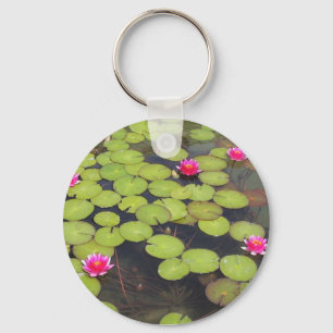 Lilypads and Water Lilies Key Ring