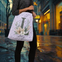 Lily's Graceful Serenity - Boho Floral Monogram