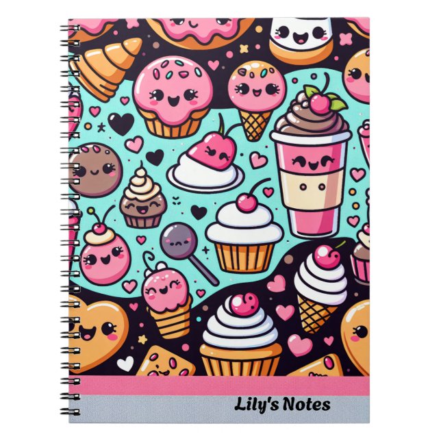 Lily's Notes Cute Desserts Notebook (Front)