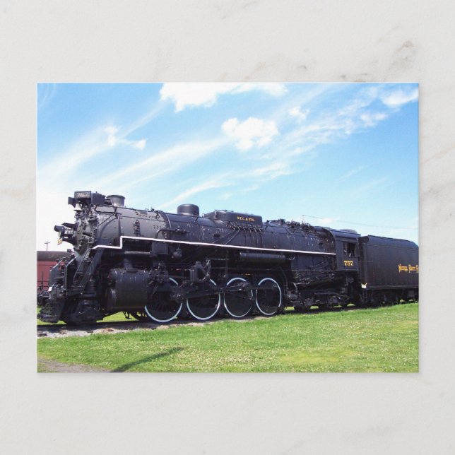 Lima-Baldwin Locomotive Nickel Plate Railroad #757 Postcard (Front)