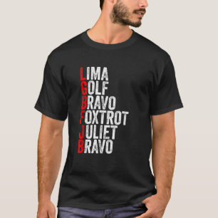 Lima Golf Bravo Camo American Flag Patriot T Shirt
