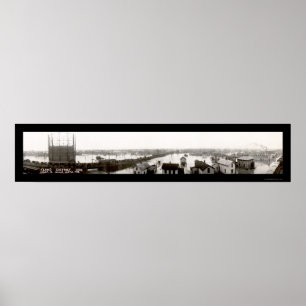 Lima OH Flood District Photo 1913 Poster