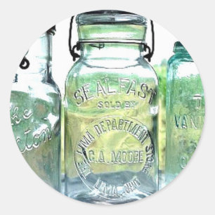 Lima Ohio Fruit Jar Antiques Vintage Mason Jars Classic Round Sticker
