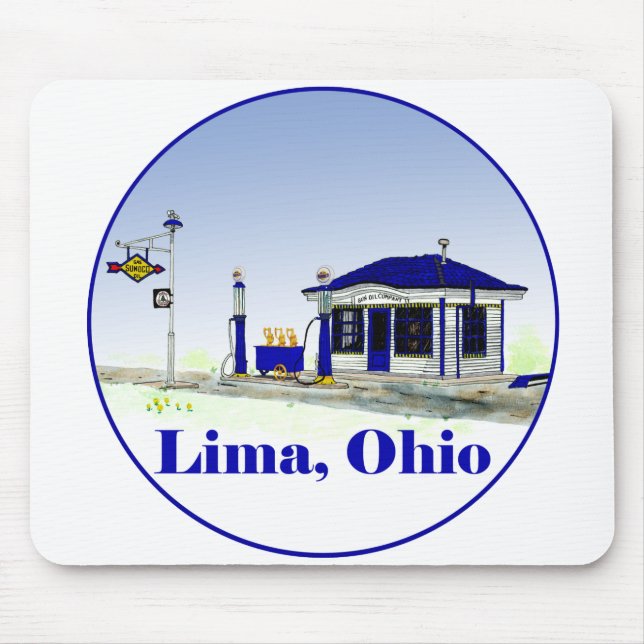 Lima, Ohio Mouse Mat (Front)