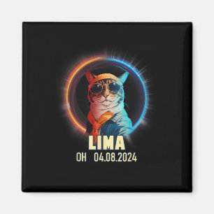 Lima Ohio Total Solar Eclipse 2024  Magnet
