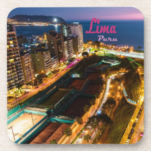 Lima Peru Capital Pacific Coast City Lights Night Coaster