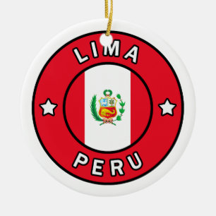 Lima Peru Ceramic Tree Decoration