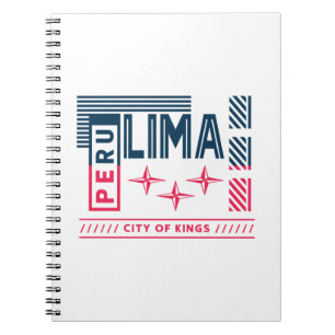 Lima Peru City of Kings Urban Typography Design Notebook