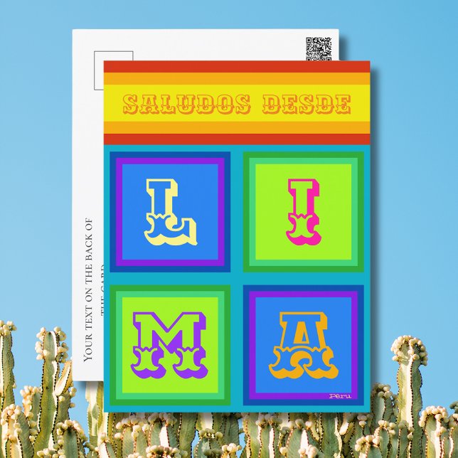 Lima Peru serape colour holiday Postcard (Creator Uploaded)