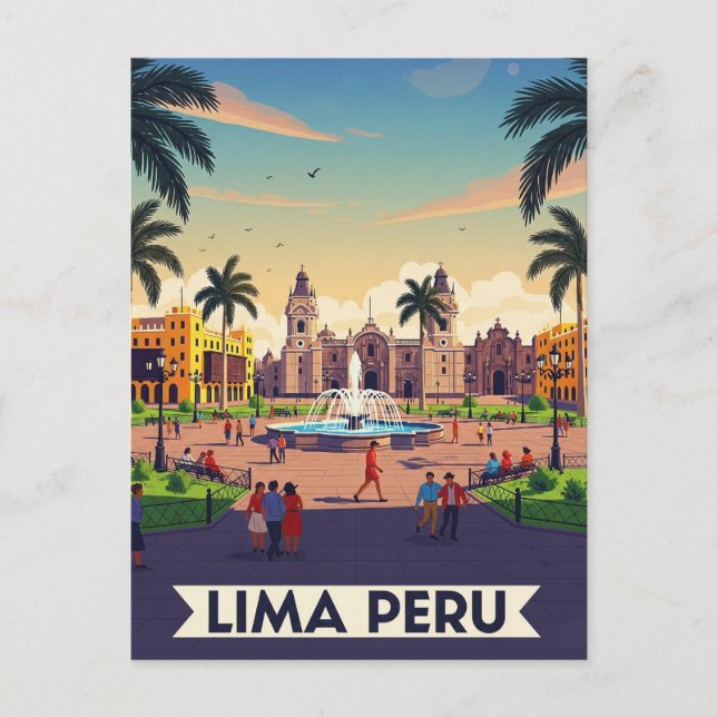 Lima Peru Travel Postcard (Front)