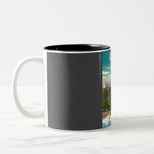 Lima Peru Vintage Minimal Retro Travel Poster Two-Tone Coffee Mug