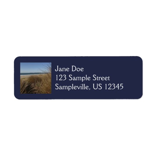 Limantour Beach at Point Reyes National Seashore Return Address Label