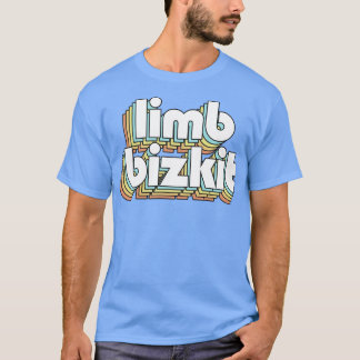 Limb Bizkit Retro Rainbow Typography Faded Style T-Shirt