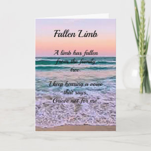 “Limb Fallen” Sympathy Note Card