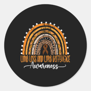 Limb Loss Limb Difference Awareness We Wear Orange Classic Round Sticker
