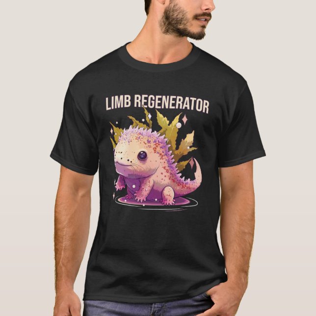 Limb Regenerator Axolotl Amphibian Mexican Walking T-Shirt (Front)