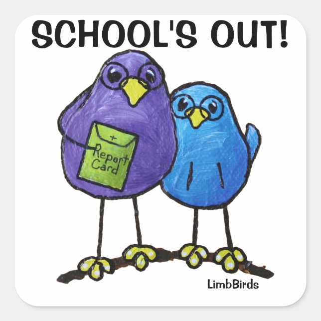 LimbBirds Square Stickers, Glossy Sticker (Front)