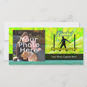 Limbo, Colourful Neon Party Photo Card