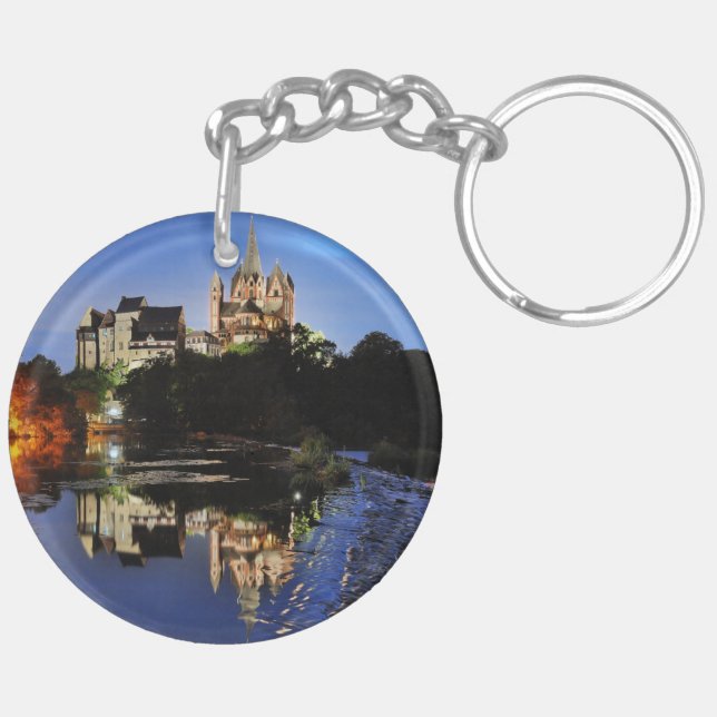 Limburg Cathedral at the Blue Hour Key Ring (Back Left)