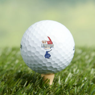 Limburg Netherlands Map Dutch Vintage Souvenir Golf Balls