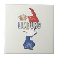 Limburg Netherlands Map Dutch Vintage Souvenir