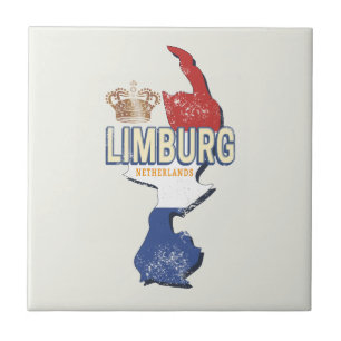 Limburg Netherlands Map Dutch Vintage Souvenir Tile
