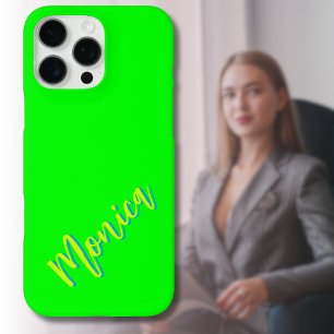 Lime 3D Azure Name   Funny Electric Green iPhone 16 Pro Max Case