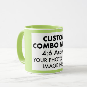 Lime 4:6 Landscape Photo Frame Custom Combo Mug