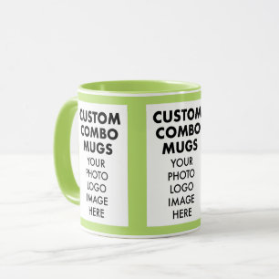Lime 4:6 Portrait Frame 3 x Photo Custom Combo Mug
